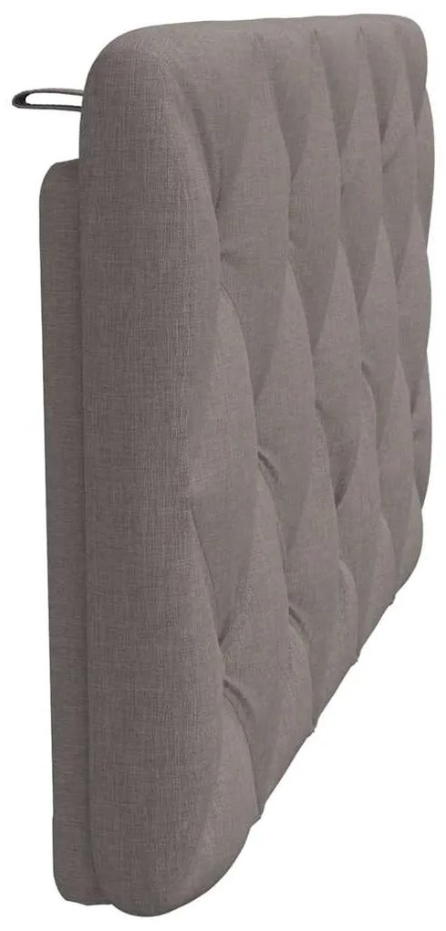 Almofadão de cabeceira 100 cm tecido cinzento-acastanhado