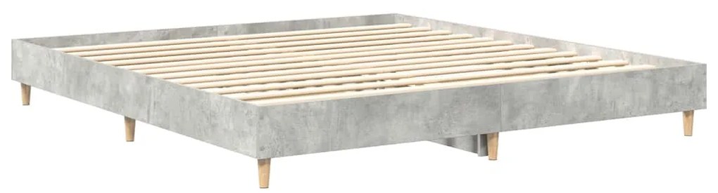 Estrutura de cama sem colchão 200x200 cm cinzento cimento