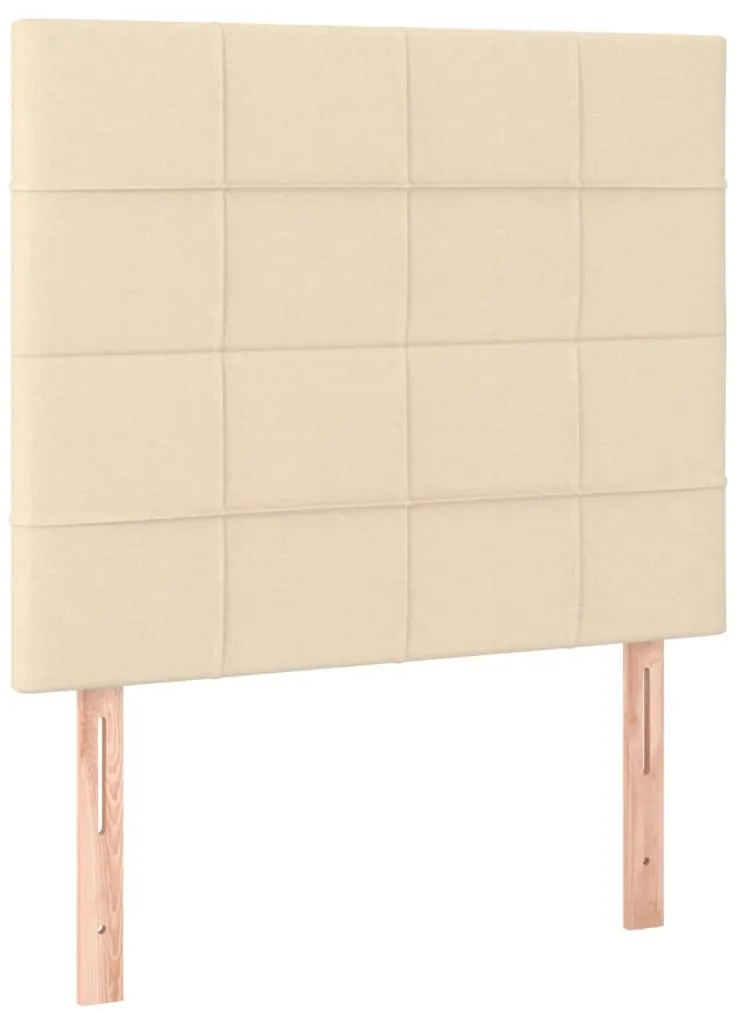 Cama com molas/colchão 90x190 cm tecido cor creme
