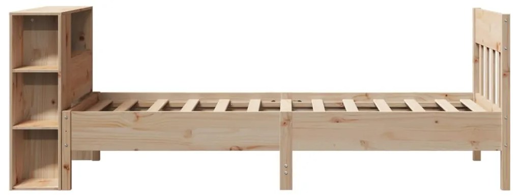 Cama com estante sem colchão 90x200 cm pinho maciço
