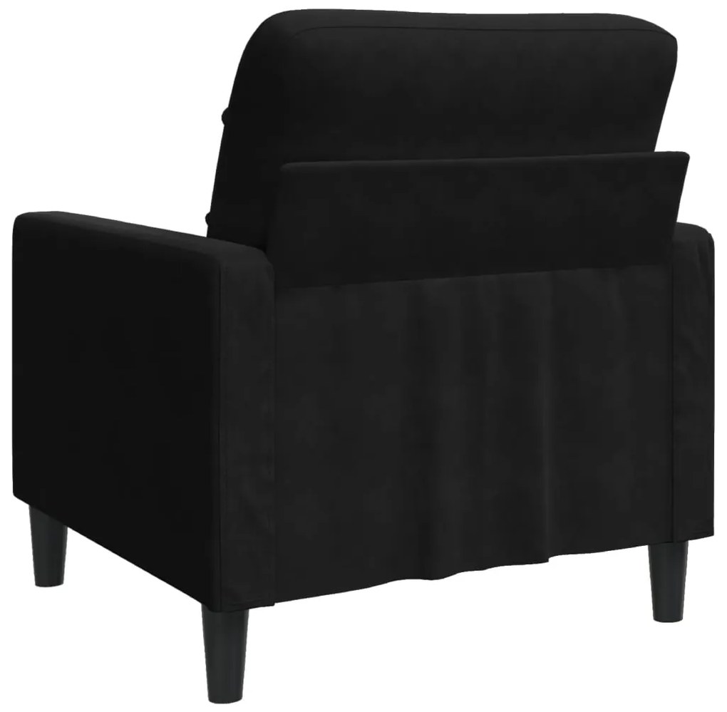 Poltrona 60 cm veludo preto