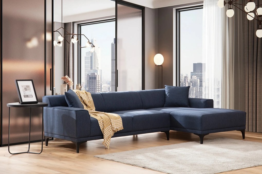 **** Sofá de Canto Petra – Azul – 145 x 250 cm
**