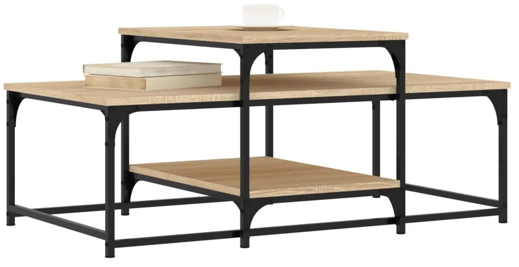 Mesa de centro 102x60x45cm derivados de madeira carvalho sonoma