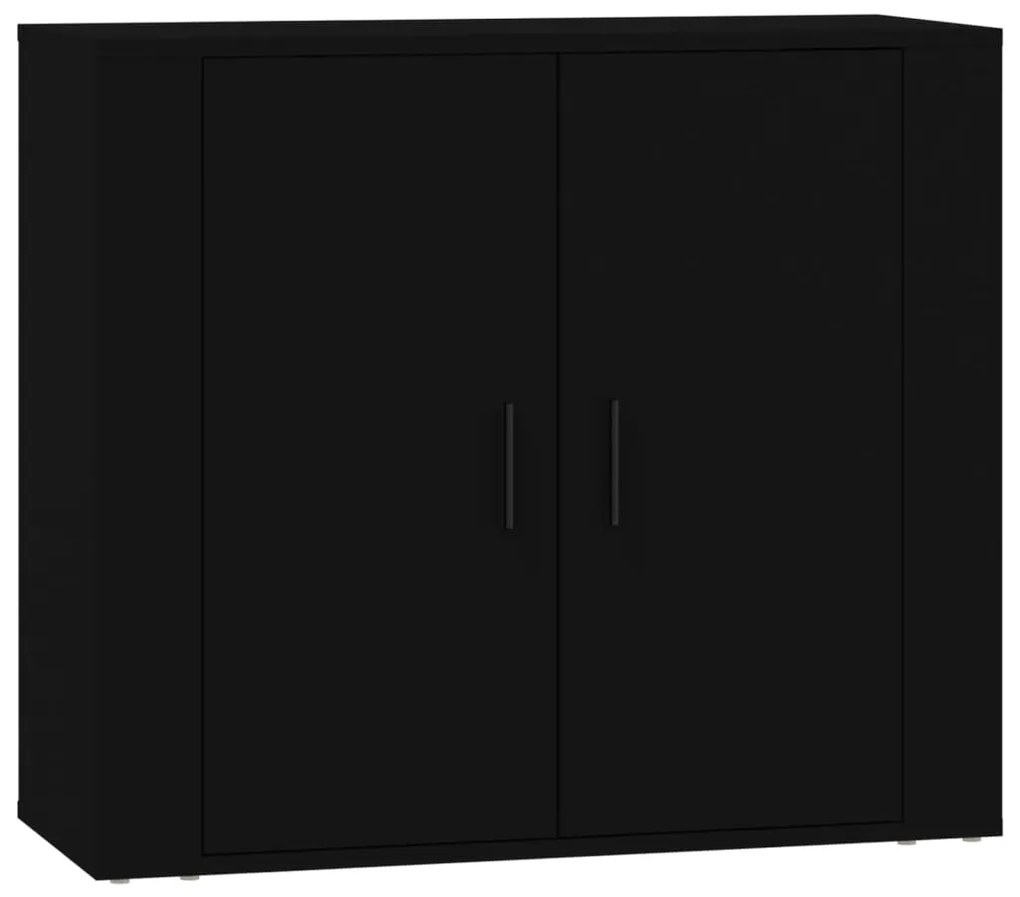 Aparadores 3 pcs derivados de madeira preto