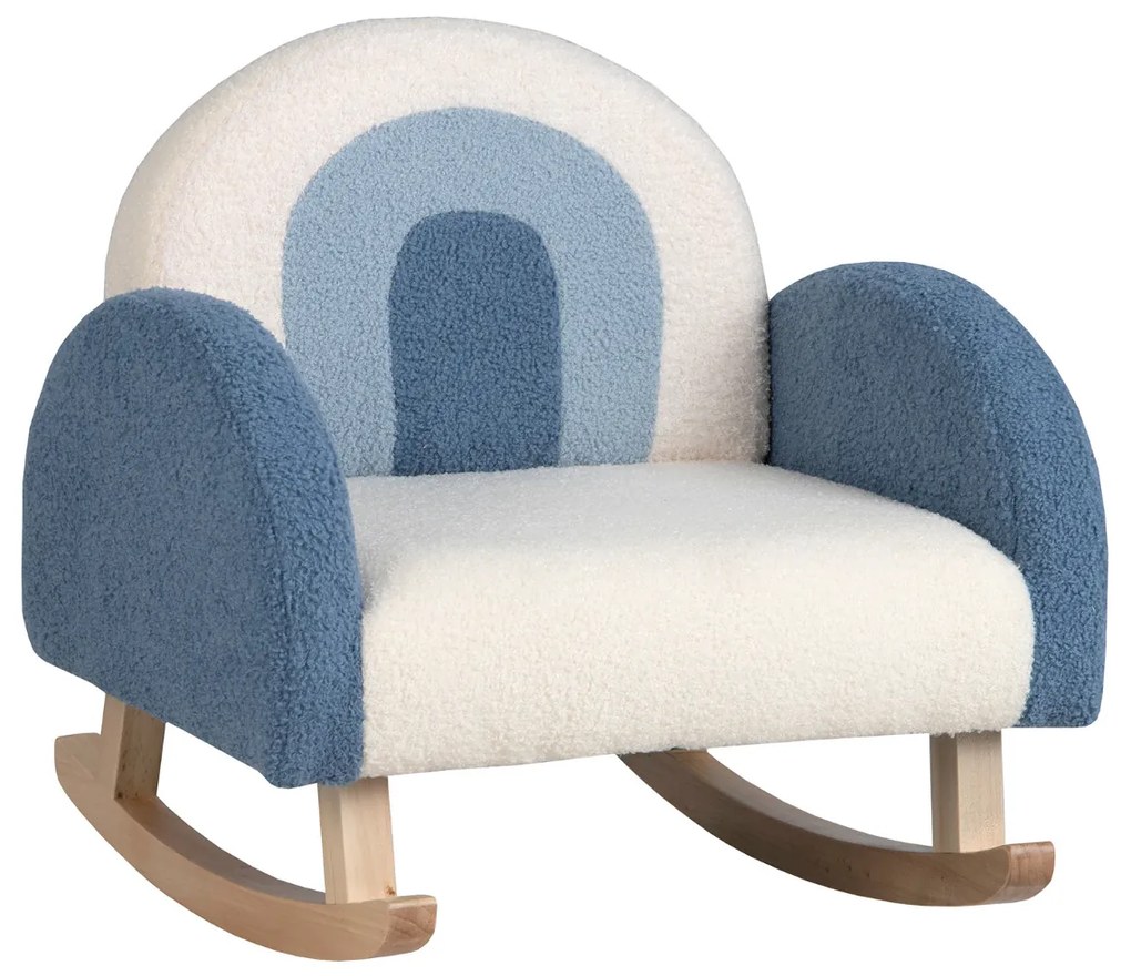 Cadeira de equilíbrio infantil, conjunto de sofá individual para crianças dos 3 aos 5 anos, poltrona moderna para crianças 50,5 x 49 x 50,5 cm azul