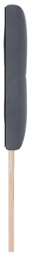 Cabeceira LED Estofada Cinza Escura 180 cm Veludo