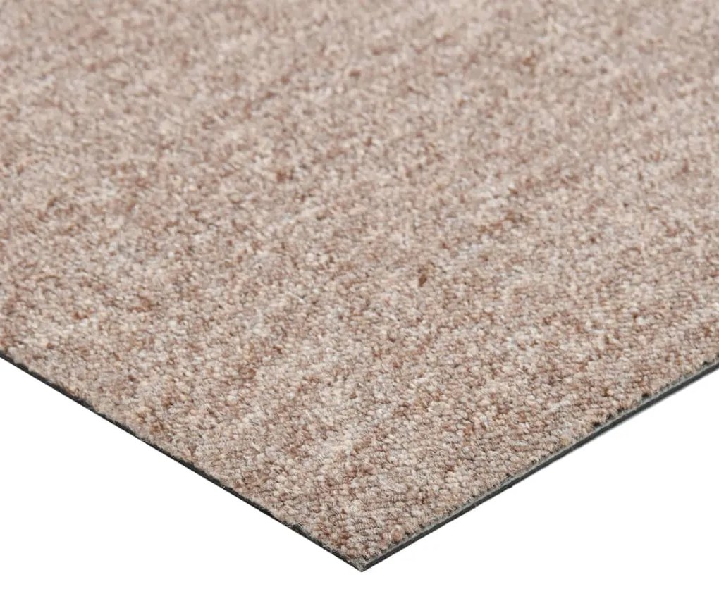 Ladrilhos carpete para pisos 20 pcs 5 m² 50x50 cm bege
