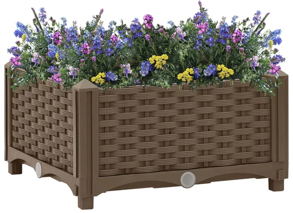 vidaXL Canteiro elevado 40x40x23 cm polipropileno