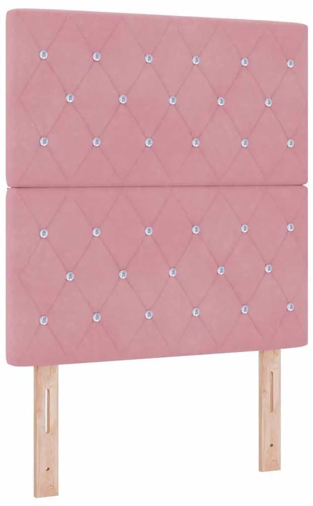 Cama vidaXL Rosa 80x200 cm Veludo