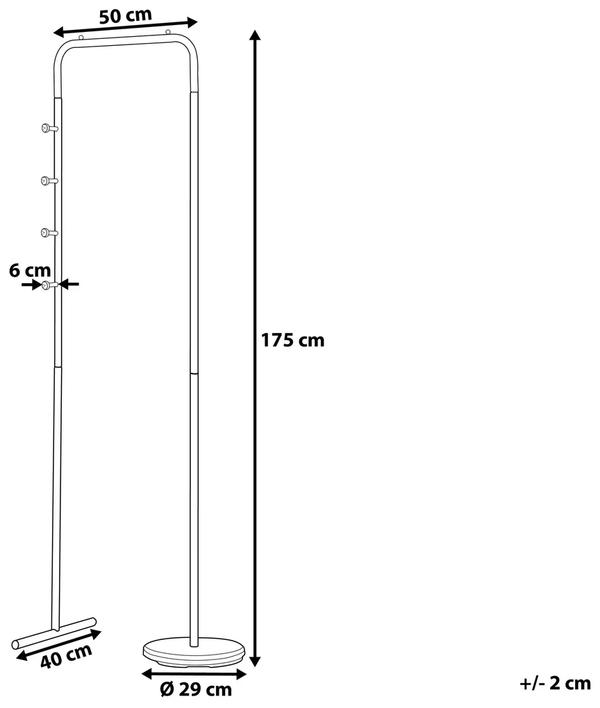 Bengaleiro preto 185 cm CLAXTON 