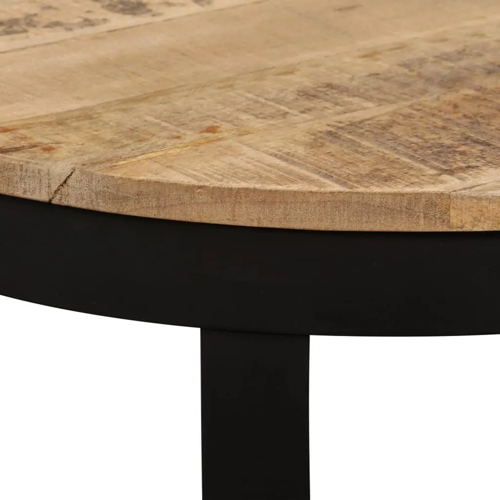 Mesa de centro madeira de mangueira maciça áspera 60x40 cm