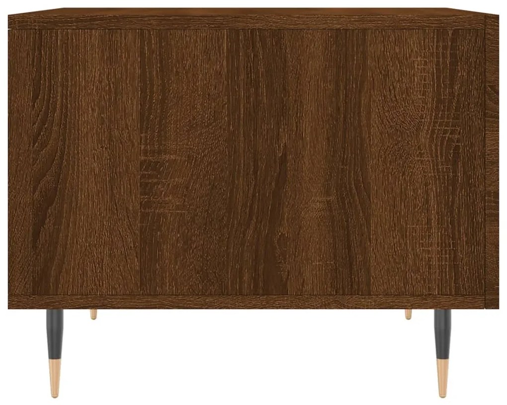 Mesa centro 2 pcs 50x50x40 cm madeira proc. carvalho castanho