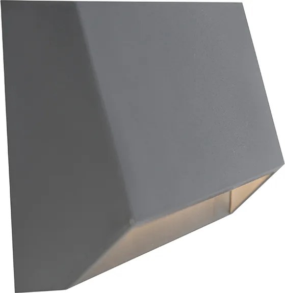 Candeeiro de parede exterior moderno cinzento escuro com LED IP65 - Sandstone 2