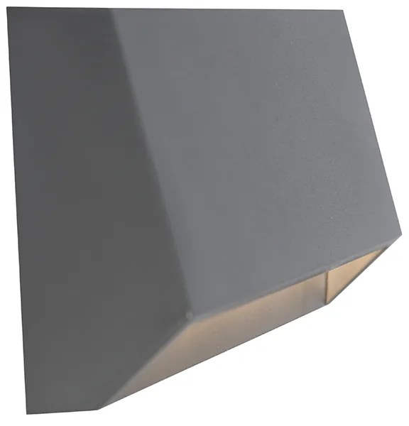 Moderno candeeiro de parede exterior cinzento escuro com LED IP65 - Sandstone 2 Moderno