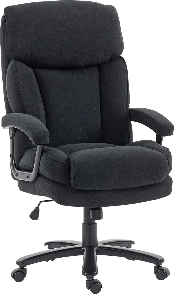 HOMCOM Cadeira executiva ergonómica Cadeira de escritório até 200 kg com aspeto de linho, Encosto alto, | Aosom Portugal