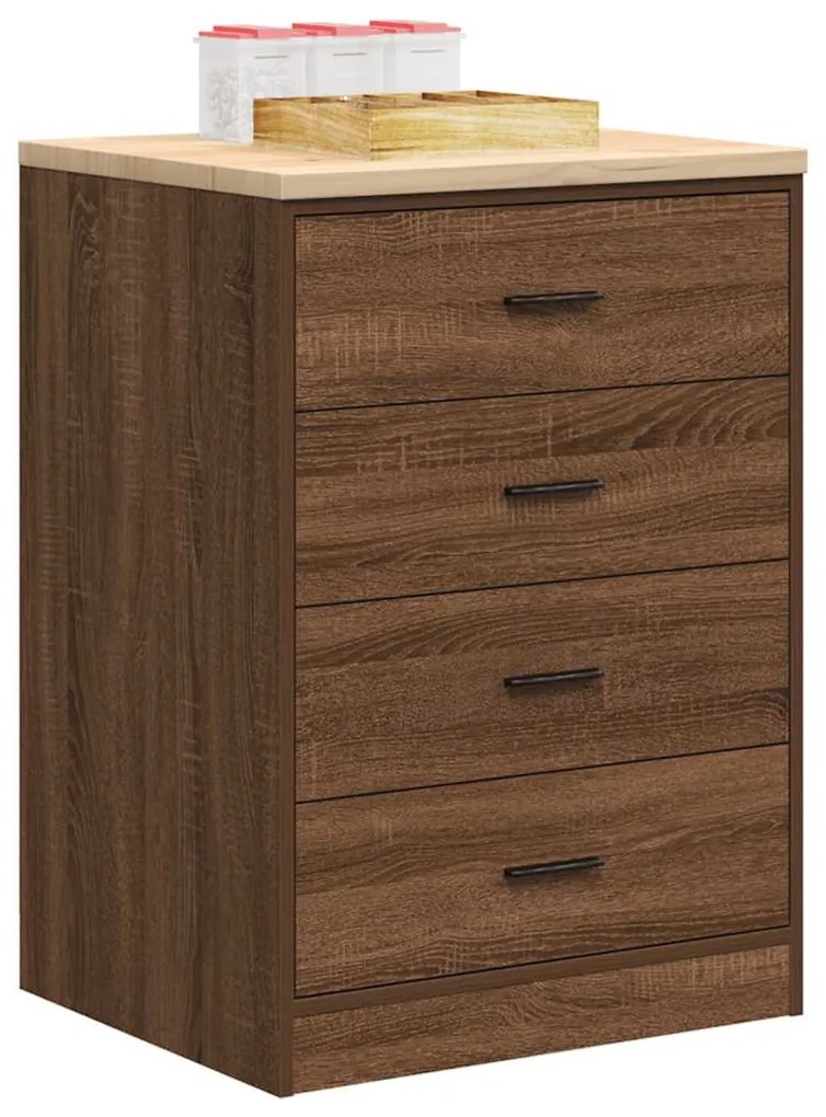 vidaXL Armário de arrumação de garagem carvalho castanho 60x51x85 cm