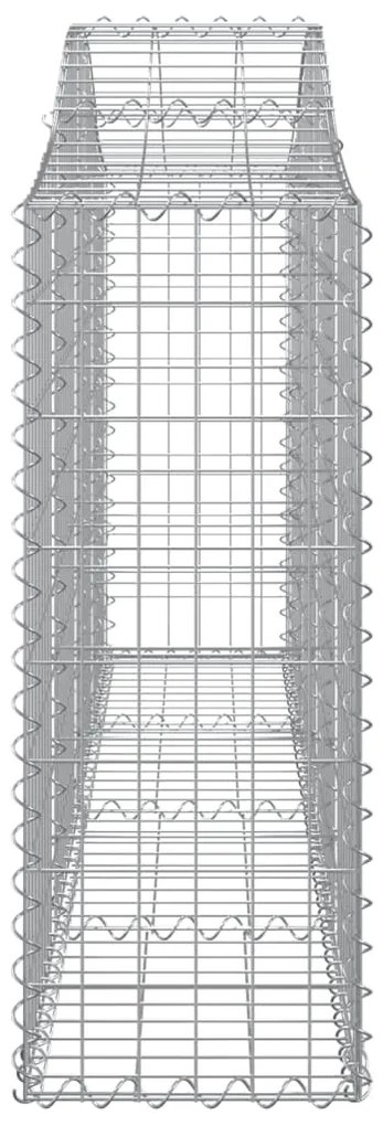 Cesto gabião arqueado 200x30x80/100 cm ferro galvanizado