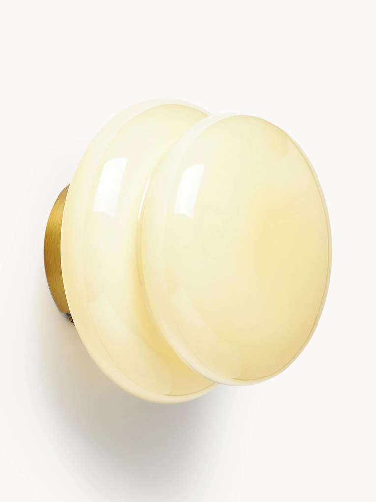 Candeeiro de parede em vidro opalino Baya