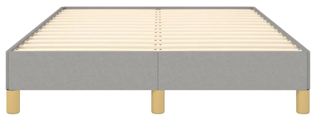 Estrutura de cama 120x190 cm tecido cinzento-claro