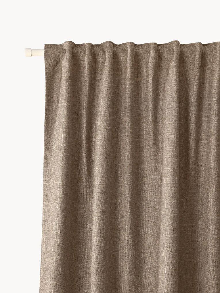Cortinas opacas multi-banda Jensen, conjunto de 2, L 130 cm