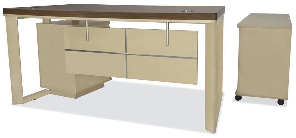 Secretária de Escritório Ancara 1600x800 mm com Armário - Riva