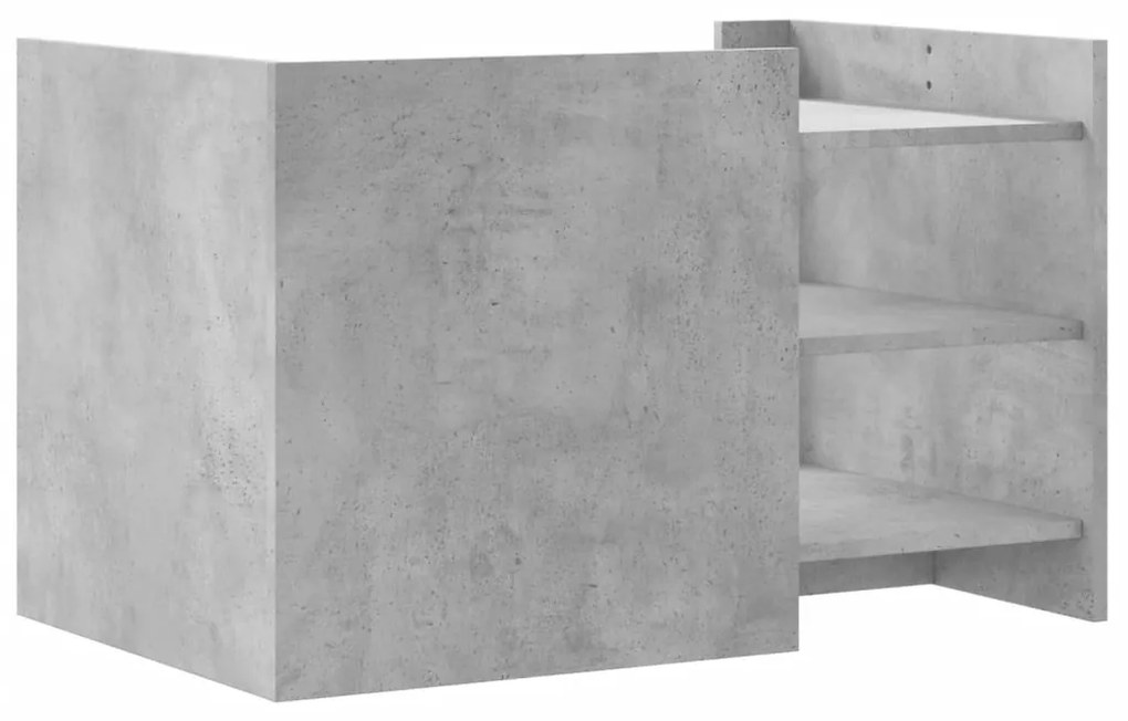 Mesa de centro 80x50x50 cm derivados de madeira cinza cimento
