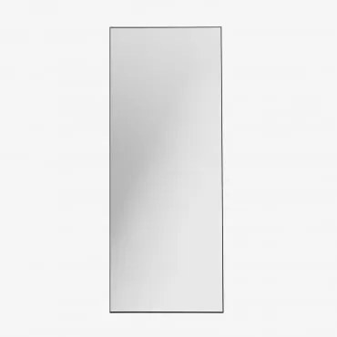 Espelho de pé em alumínio (80x200 cm) Zastron Preto - Sklum
