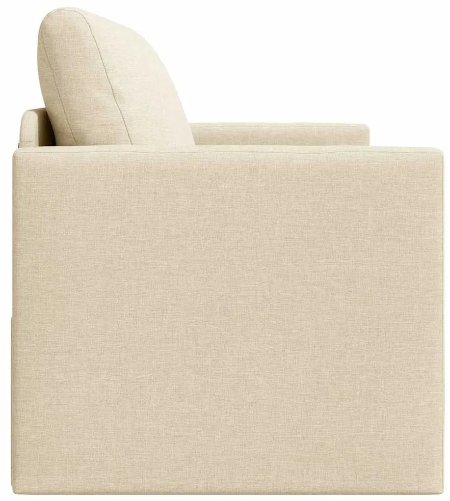 Sofá-Cama 2 em 1 Creme 124x71x78 cm Tecido