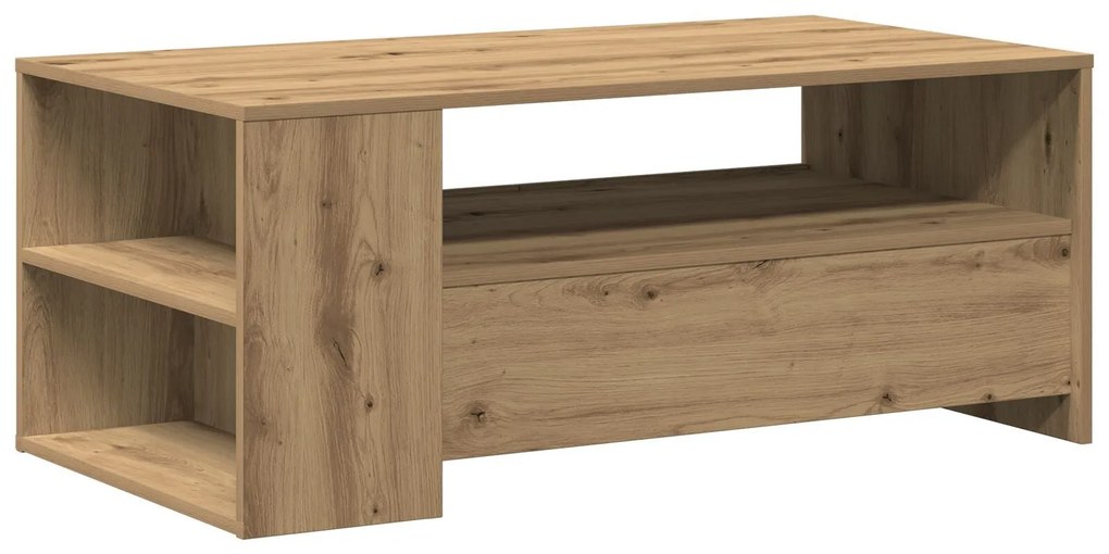 Mesa de Centro vidaXL - Carvalho Artisan - 102x55x43,5 cm - Feita de M