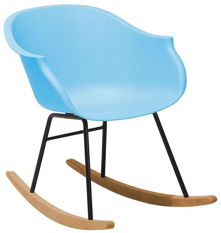 Cadeira de baloiço em plástico azul claro HARMONY Beliani