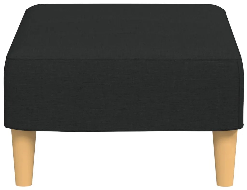 Apoio de pés 77x55x31 cm tecido preto