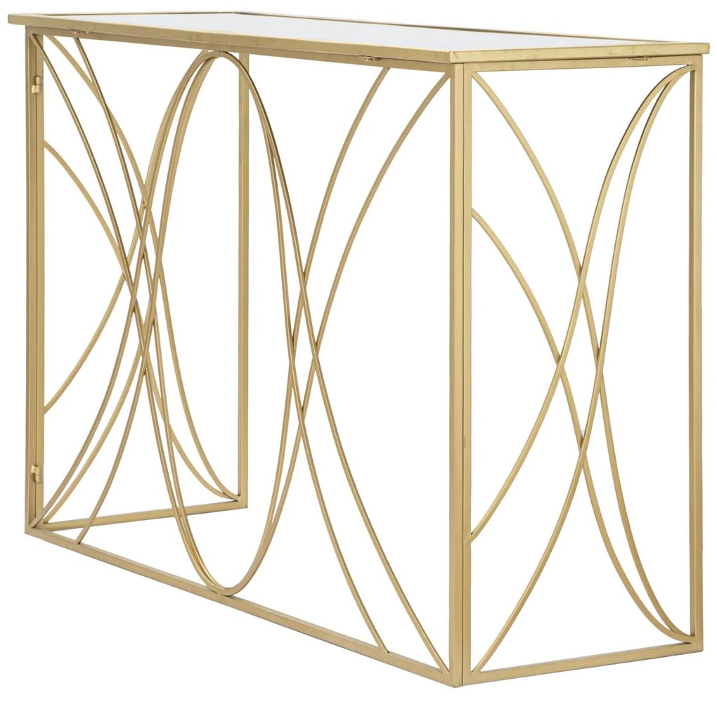 MESA CONSOLA EXY 120X40X80 CM DOURADO