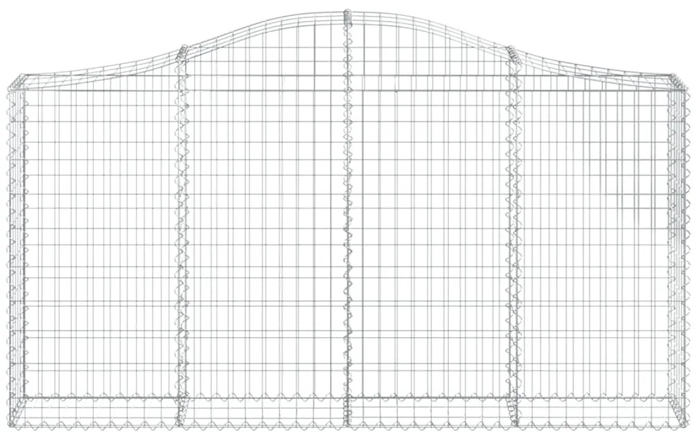 Cestos gabião arqueados 8pcs 200x30x100/120cm ferro galvanizado