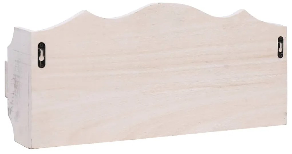 Cabide de parede 50x10x23 cm madeira branco
