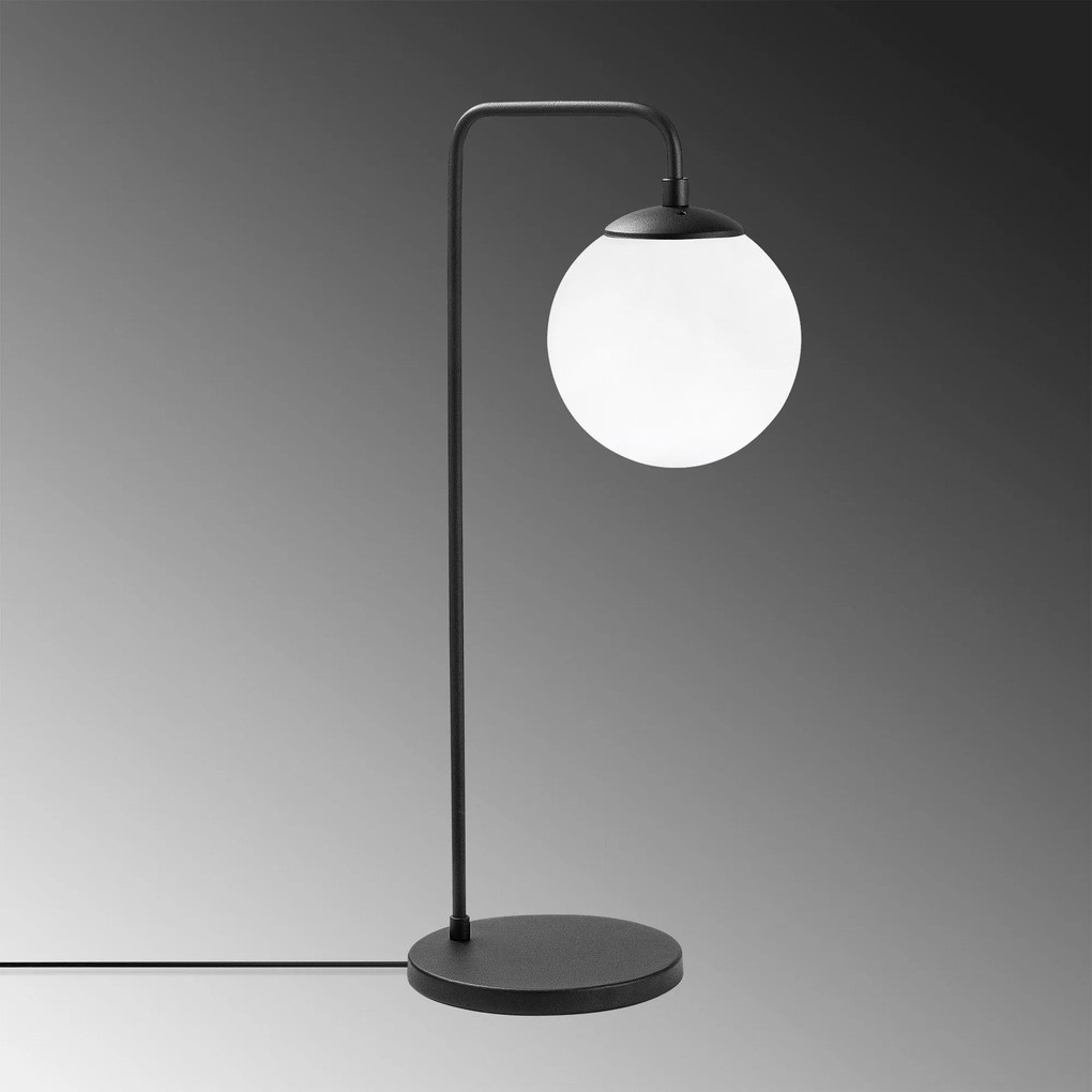 Candeeiro de Mesa Viran – Preto e Branco – 17 x 25 x 55 cm