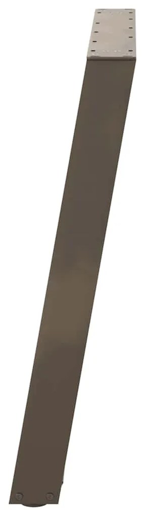 Pés para mesa de jantar em formato de U, 2 peças, aço natural, 70x(72-