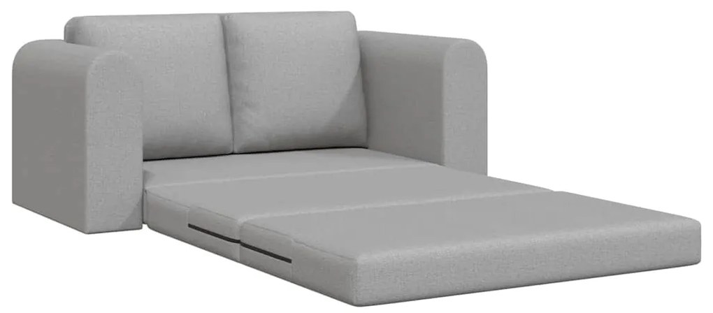 Sofá-Cama de Chão 2-em-1 Cinzento Nublado 148x71x83 cm Tecido