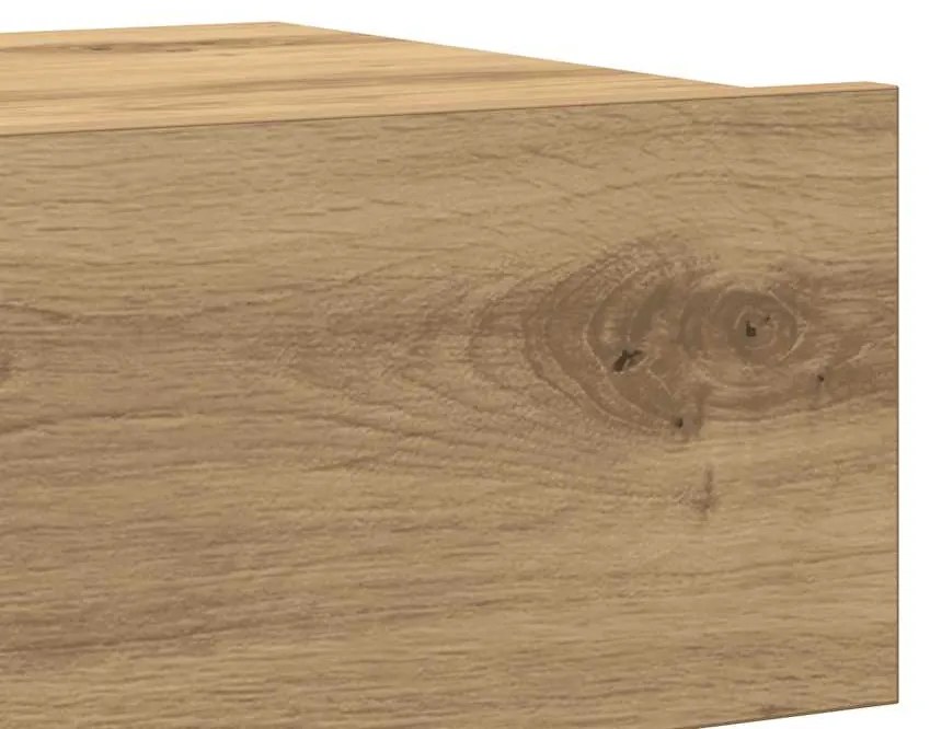 Mesa de cabeceira em carvalho artesanal 60x35 cm