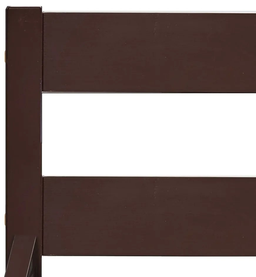 Estrutura de cama 100x200 cm pinho maciço castanho-escuro