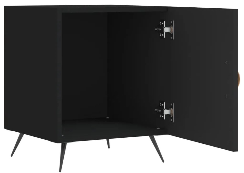 Mesa de cabeceira 40x40x50 cm derivados de madeira preto