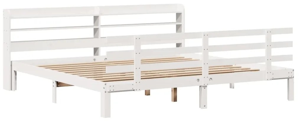 Estrutura de cama c/ cabeceira sem colchão 180x200 cm branco