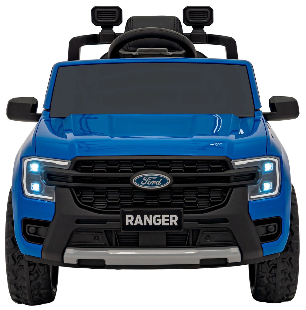 Carro elétrico para Crianças 12V Ford Ranger LIFT Assento de couro, Rodas de EVA Azul