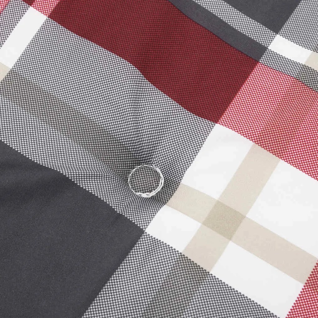 Almofadões p/ cadeira encosto alto 4 pcs oxford xadrez vermelho