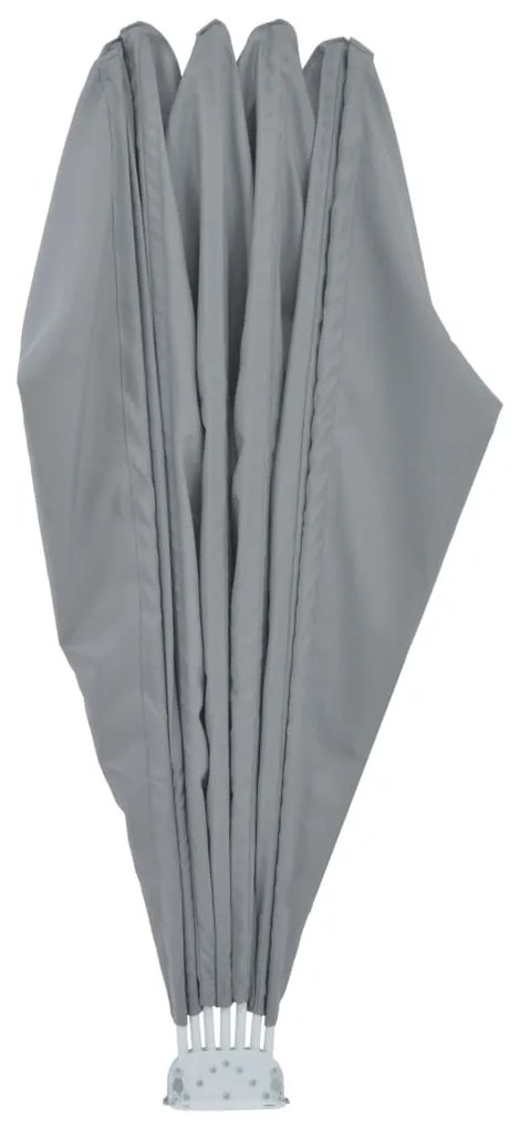 Toldo lateral dobrável para terraço 160 cm cinzento