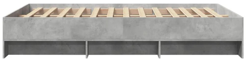 Estrutura de cama 140x190 cm derivados de madeira cinza cimento