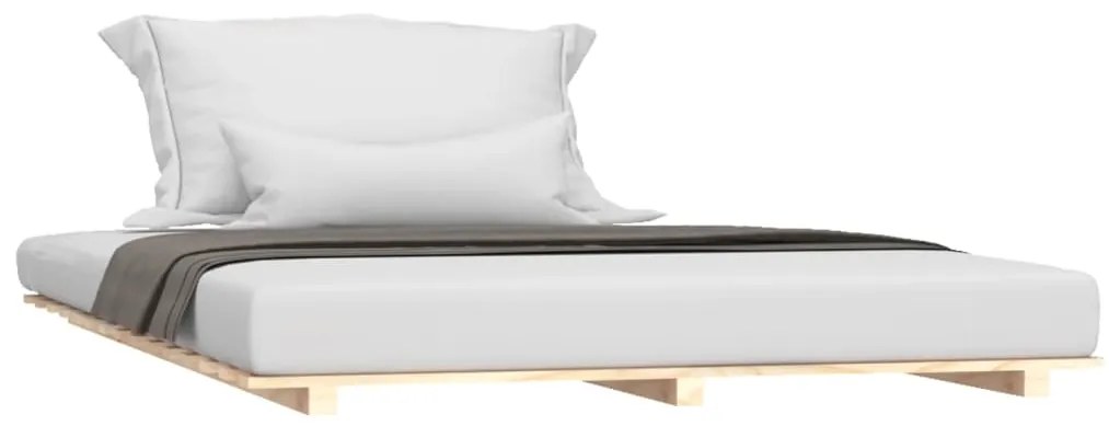 Estrutura de cama 140x190 cm madeira de pinho maciça