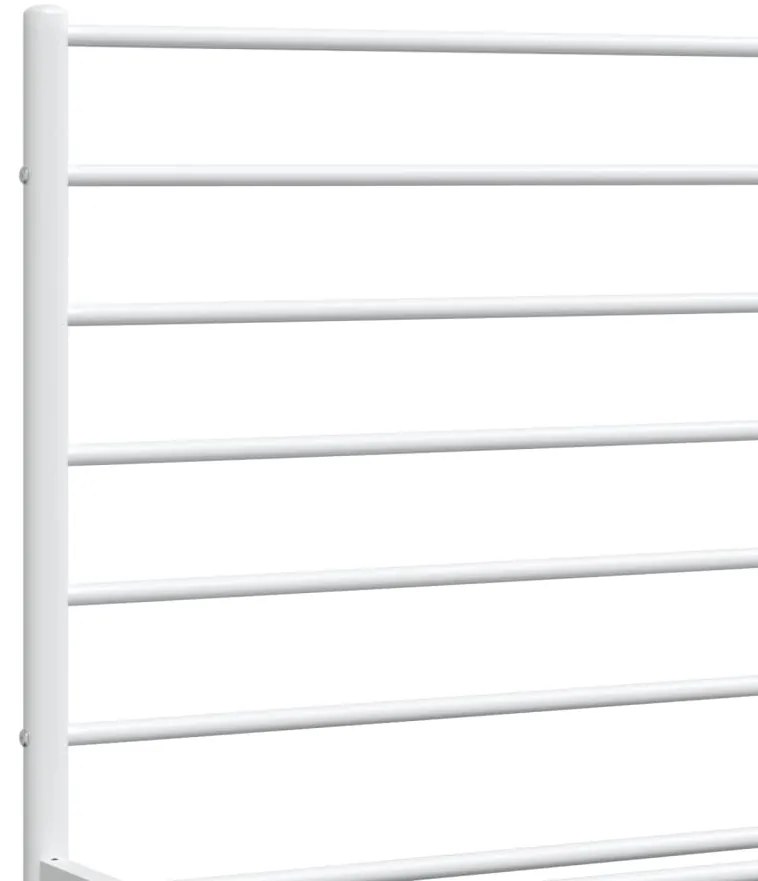 Estrutura de cama com cabeceira 160x200 cm metal branco