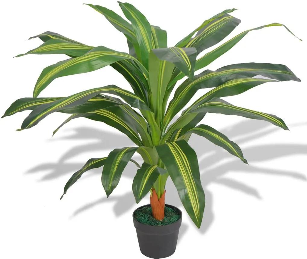 Planta dracena artificial com vaso 90 cm verde