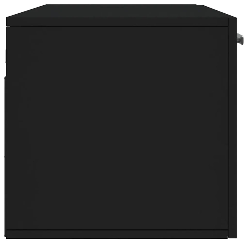 Armário parede 100x36,5x35 cm derivados de madeira preto
