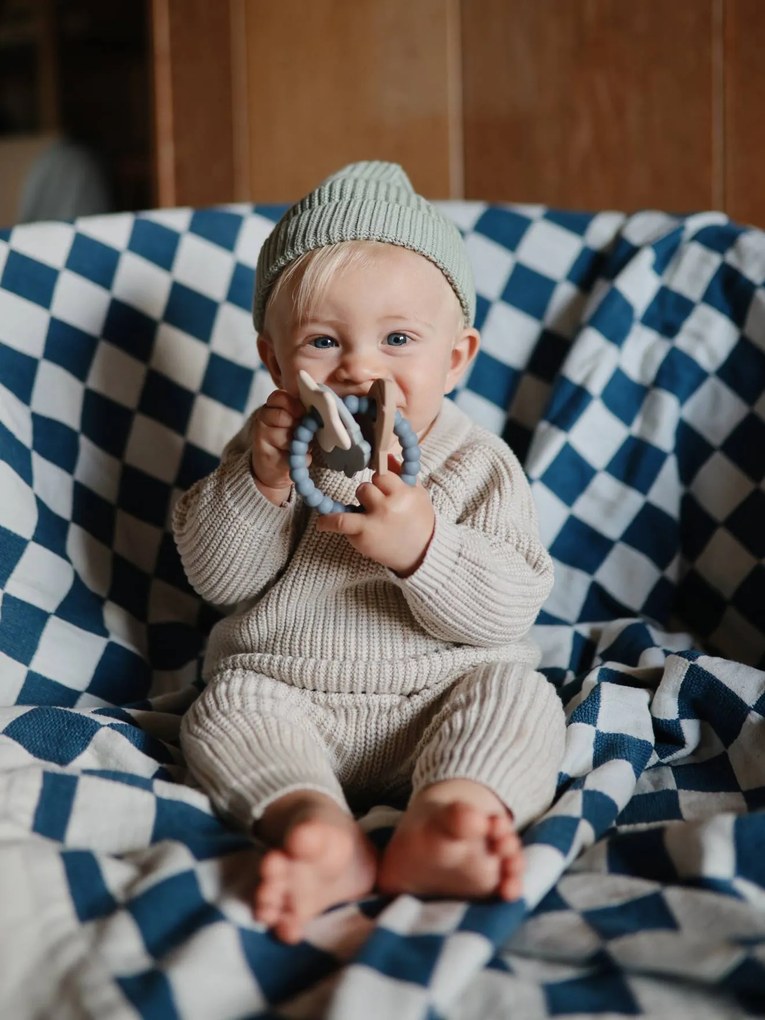 Anel de dentição - MUSHIE azul